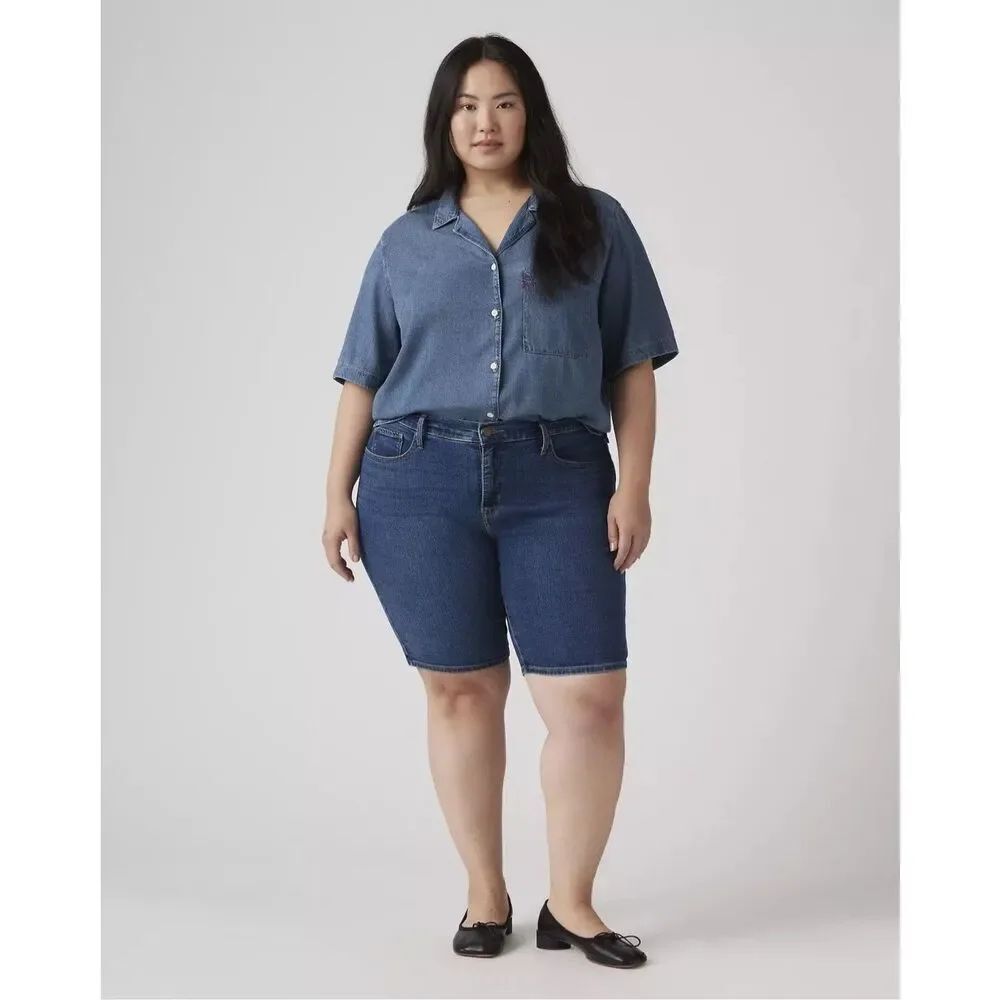 Levi’s Shaping Bermuda Denim Shorts Blue 18W